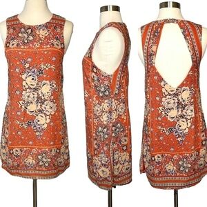 Urban Outfitters Ecoté Multi Colored Sleeveless Dress Keyhole Back Size M